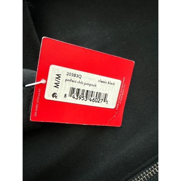 SPANX‎ Perfect Sleeveless Flare Leg Jumpsuit in Classic Black Size Medium Petite - Picture 10 of 11